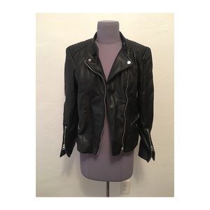 Faux Black Leather Jacket
